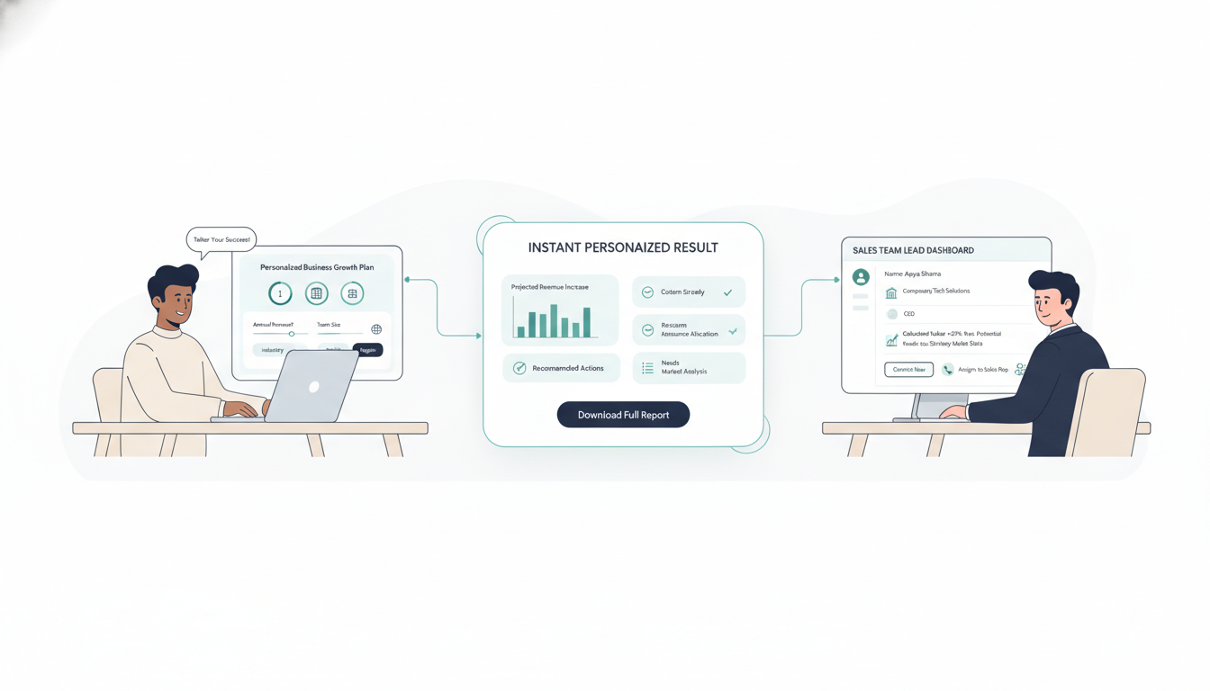 Dynamic Lead Magnets — interactive AI experiences that give visitors a personalised result and hand sales a far better-qualified lead